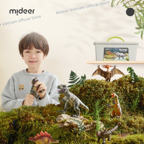 Mô hình khủng long mini Mideer Dinosaur Toys Set jurassic world T-rex spinosaurus 3+
